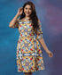 Puffed Sleeve Printed Floral Dress